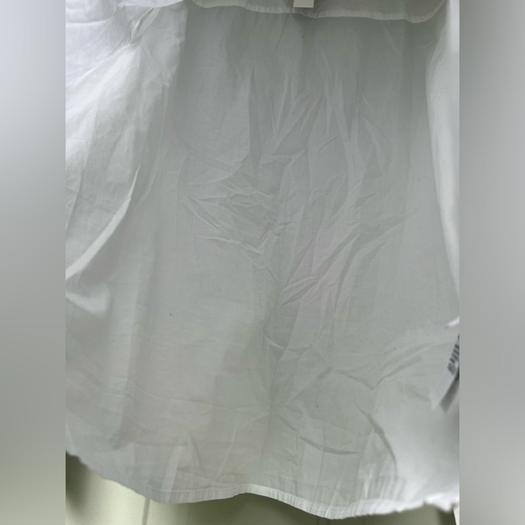 JCrew Ruffle-trim cotton poplin button-up shirt size 18 White - Picture 6 of 14